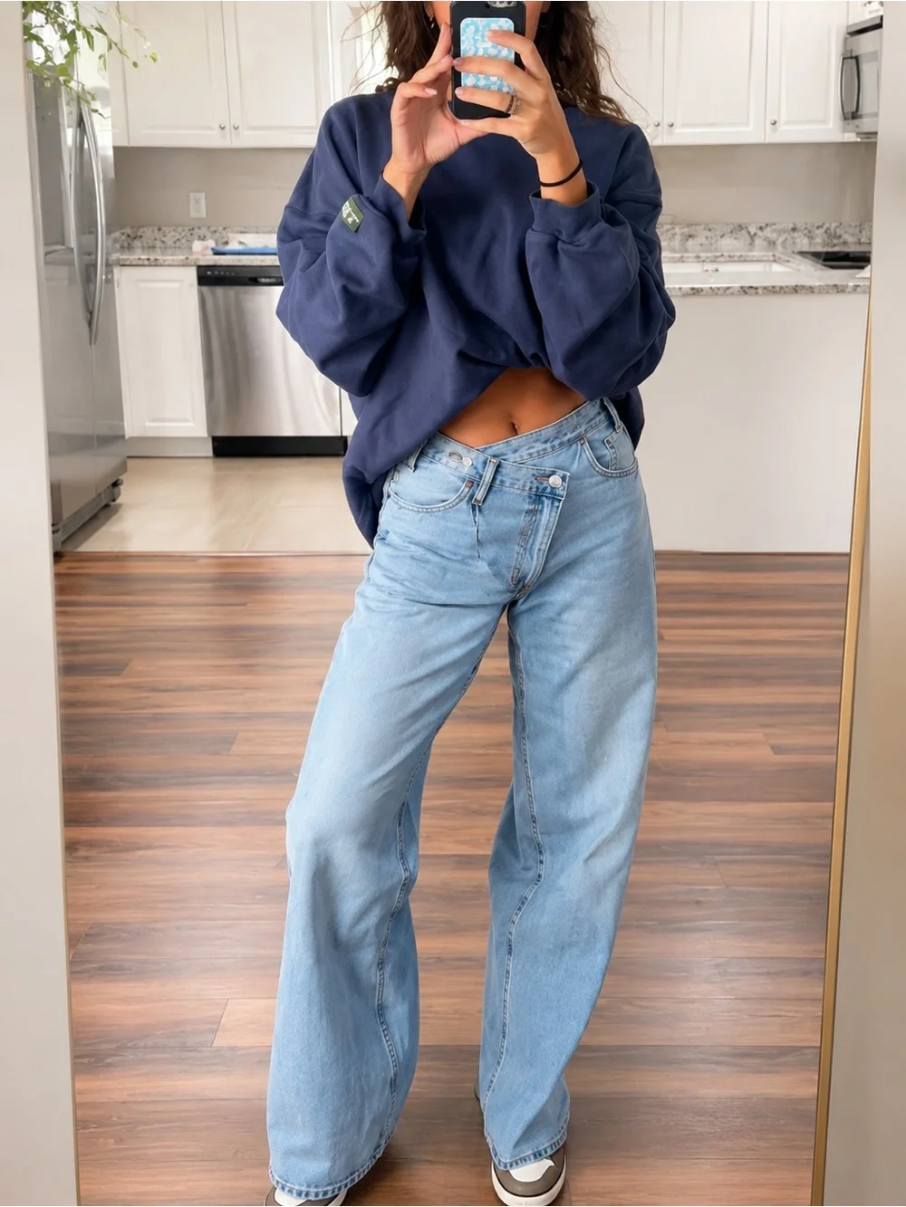 VIRAL NEW ZARA LIGHT JEAN CROSSOVER HIGH SIZE USA 8 /EUR 40